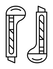 Aufkleber - Cutter icon. Simple line, outline elements of construction tool icons for ui and ux, website or mobile application