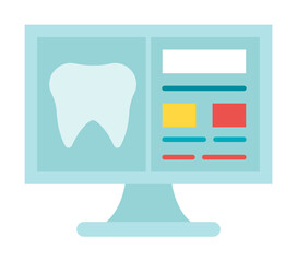 Poster - Dentistry, dentist, details, doctor, hospital teeth color icon