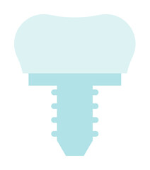 Poster - Dentistry, crown, dentist, doctor, hospital implant teeth color icon