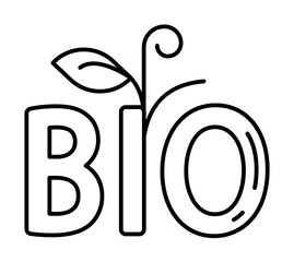 Aufkleber - Plant, BOI icon. Simple line, outline ecology icons for ui and ux, website or mobile application