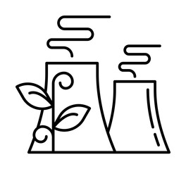 Aufkleber - Plant, eco, factory icon. Simple line, outline ecology icons for ui and ux, website or mobile application