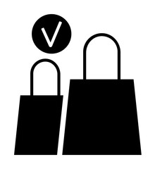 Fototapete - Ecommerce, bags icon. Element of internet commerce icon. Premium quality graphic design icon. Signs and symbols collection icon for websites, web design, mobile app