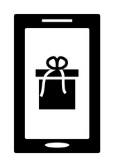 Leinwandbilder - Ecommerce, gift, phone icon. Element of internet commerce icon. Premium quality graphic design icon. Signs and symbols collection icon for websites, web design, mobile app