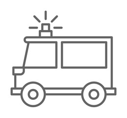 Aufkleber - Emergencies, ambulance icon. Element of emergencies icon. Thin line icon for website design and development, app development