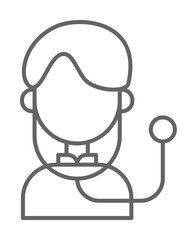 Aufkleber - Emergencies, doctor icon. Element of emergencies icon. Thin line icon for website design and development, app development