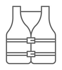 Poster - Emergencies, life jacket icon. Element of emergencies icon. Thin line icon for website design and development, app development