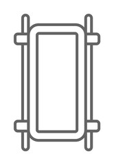 Aufkleber - Emergencies, stretcher icon. Element of emergencies icon. Thin line icon for website design and development, app development
