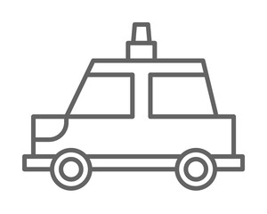 Aufkleber - Emergencies, police car icon. Element of emergencies icon. Thin line icon for website design and development, app development