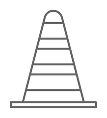 Poster - Emergencies, traffic cone icon. Element of emergencies icon. Thin line icon for website design and development, app development