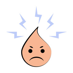 Aufkleber - emoji angry icon. Element of colored emoji icon for mobile concept and web apps. Cartoon emoji angry icon can be used for web and mobile