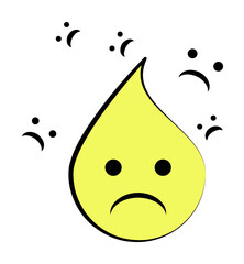 Aufkleber - emoji sad icon. Element of colored emoji icon for mobile concept and web apps. Cartoon emoji sad icon can be used for web and mobile