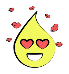 Aufkleber - emoji in love icon. Element of colored emoji icon for mobile concept and web apps. Cartoon emoji in love icon can be used for web and mobile