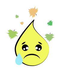 Aufkleber - emoji worried icon. Element of colored emoji icon for mobile concept and web apps. Cartoon emoji worried icon can be used for web and mobile
