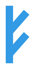 Poster - Rune symbol icon. Simple color elements of esoteric icons for ui and ux, website or mobile application