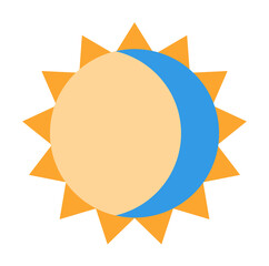 Poster - Moon sun icon. Simple color elements of esoteric icons for ui and ux, website or mobile application