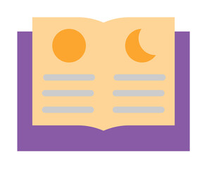 Poster - Book astrology icon. Simple color elements of esoteric icons for ui and ux, website or mobile application