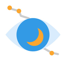 Aufkleber - eye moon star icon. simple color elements of esoteric icons for ui and ux, website or mobile applica