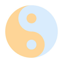 Poster - Ying Yang sign icon. Simple color elements of esoteric icons for ui and ux, website or mobile application