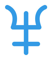 Aufkleber - symbol neptune icon. simple color elements of esoteric icons for ui and ux, website or mobile applic