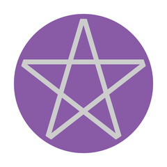Aufkleber - symbol star pentagram icon. simple color elements of esoteric icons for ui and ux, website or mobile