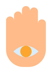Aufkleber - symbol hand eye icon. simple color elements of esoteric icons for ui and ux, website or mobile appli