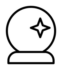 Aufkleber - crystal ball esoteric icon. simple line, outline elements of esoteric icons for ui and ux, website o