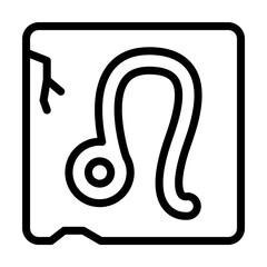 Poster - Zodiac Leo icon. Simple line, outline elements of esoteric icons for ui and ux, website or mobile application