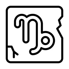 Poster - Zodiac Capricorn icon. Simple line, outline elements of esoteric icons for ui and ux, website or mobile application
