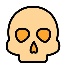 Aufkleber - Skull head icon. Simple color with outline elements of esoteric icons for ui and ux, website or mobile application