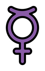 Poster - Mercury symbol icon. Simple color with outline elements of esoteric icons for ui and ux, website or mobile application