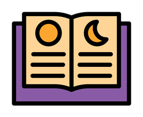 Aufkleber - book astrology icon. simple color with outline elements of esoteric icons for ui and ux, website or 