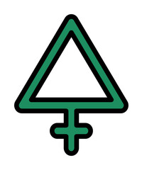 Aufkleber - Sulfur symbol icon. Simple color with outline elements of esoteric icons for ui and ux, website or mobile application