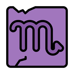 Aufkleber - Zodiac Scorpio icon. Simple color with outline elements of esoteric icons for ui and ux, website or mobile application