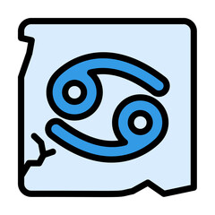 Aufkleber - zodiac cancer icon. simple color with outline elements of esoteric icons for ui and ux, website or m
