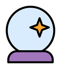 Aufkleber - crystal ball esoteric icon. simple color with outline elements of esoteric icons for ui and ux, webs