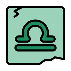 Poster - Zodiac Libra icon. Simple color with outline elements of esoteric icons for ui and ux, website or mobile application