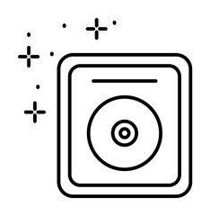 Aufkleber - Fame cd icon. Element of famous