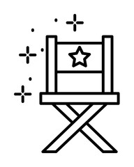 Poster - Fame chair icon. Element of famous