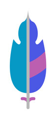 Poster - Wing bird icon. Simple color elements of feather icons for ui and ux, website or mobile application