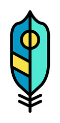 Poster - Wing bird icon. Simple color with outline elements of feather icons for ui and ux, website or mobile application