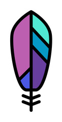 Poster - Wing bird icon. Simple color with outline elements of feather icons for ui and ux, website or mobile application