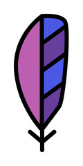 Poster - Wing bird icon. Simple color with outline elements of feather icons for ui and ux, website or mobile application