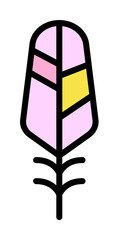 Poster - Wing bird icon. Simple color with outline elements of feather icons for ui and ux, website or mobile application