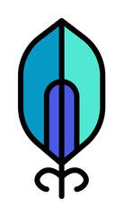 Poster - Wing bird icon. Simple color with outline elements of feather icons for ui and ux, website or mobile application