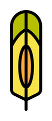 Poster - Wing bird icon. Simple color with outline elements of feather icons for ui and ux, website or mobile application