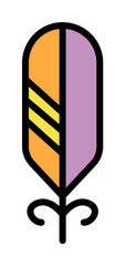 Poster - Wing bird icon. Simple color with outline elements of feather icons for ui and ux, website or mobile application