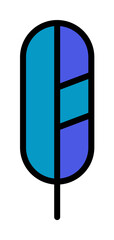 Poster - Wing bird icon. Simple color with outline elements of feather icons for ui and ux, website or mobile application