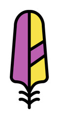 Poster - Wing bird icon. Simple color with outline elements of feather icons for ui and ux, website or mobile application