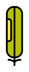 Poster - Wing bird icon. Simple color with outline elements of feather icons for ui and ux, website or mobile application