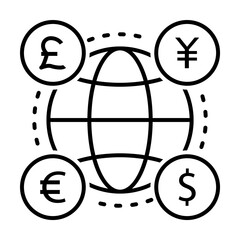 Aufkleber - Financial exchange icon. Element of economy